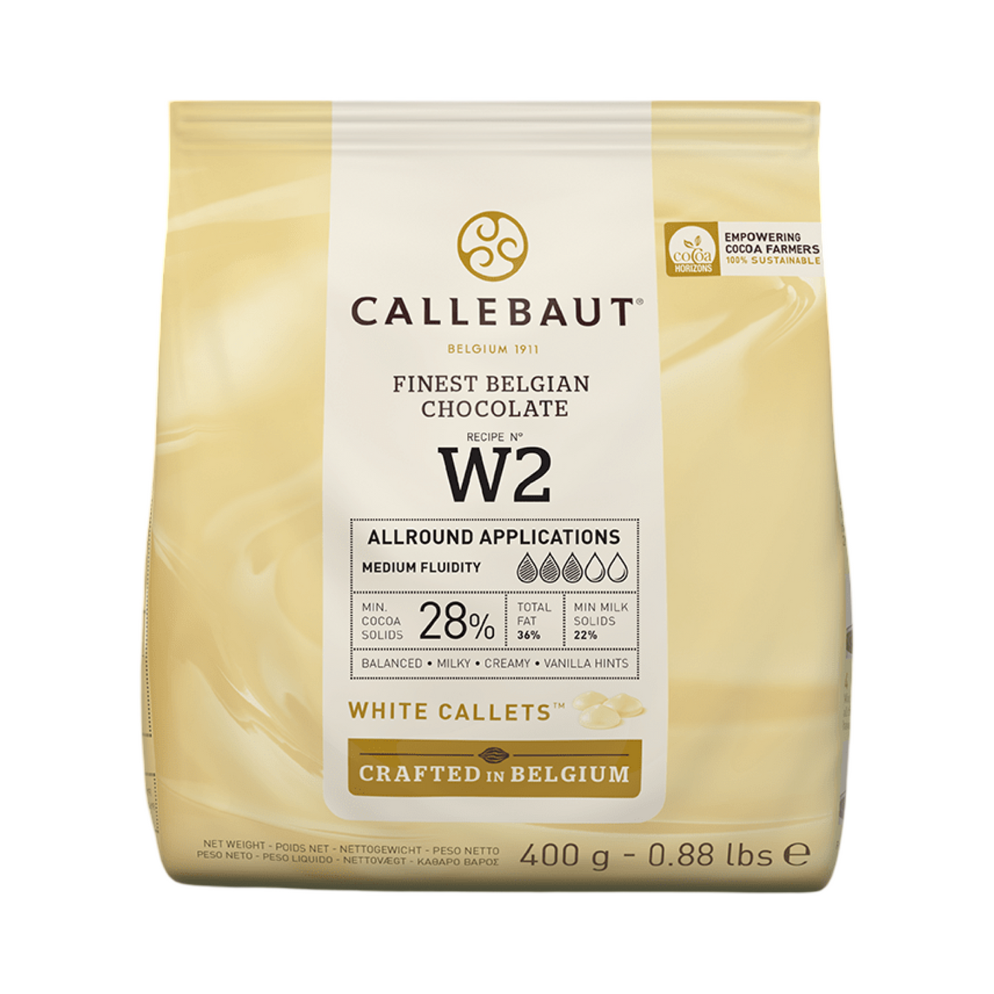 比利時嘉麗寶28%白巧克力鈕扣 400g (原裝)