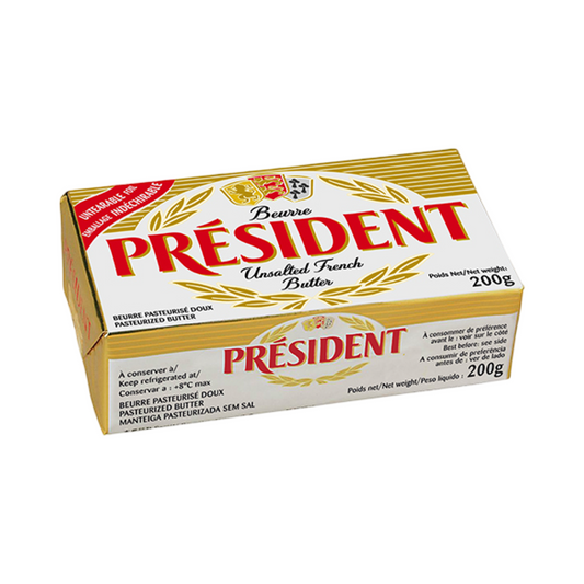 法國PRESIDENT總統牌無鹽奶油 200g