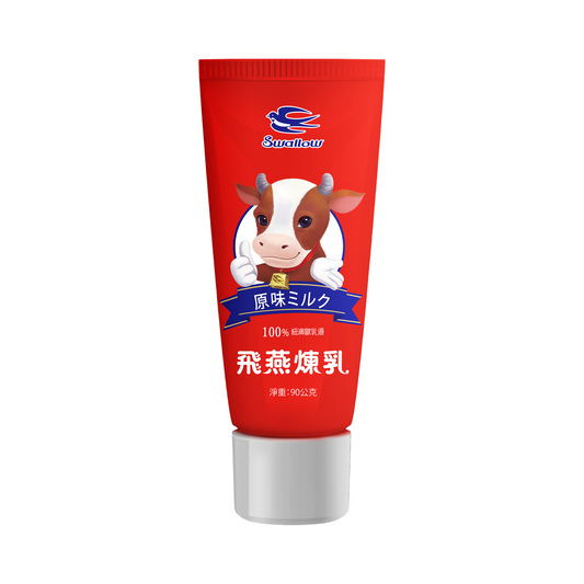 台灣製飛燕加糖全脂煉乳90g【冷藏-軟管裝】